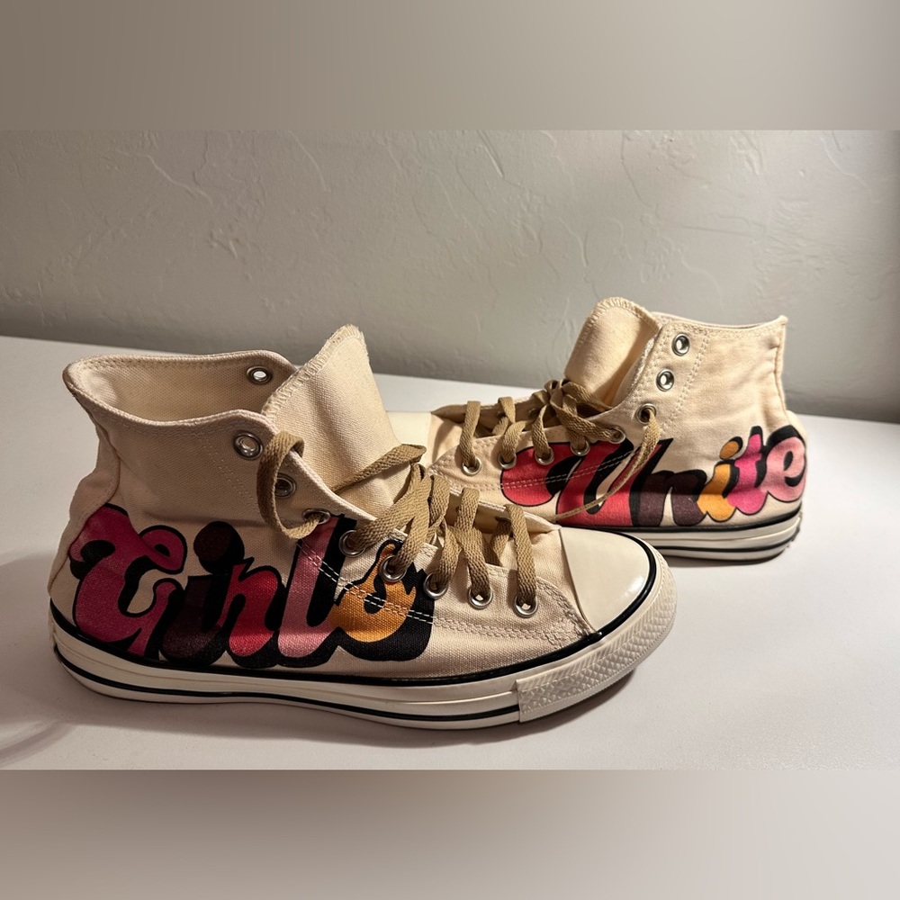 Converse HI Top "Girl's Unite" Women's Sneakers - SZ 10